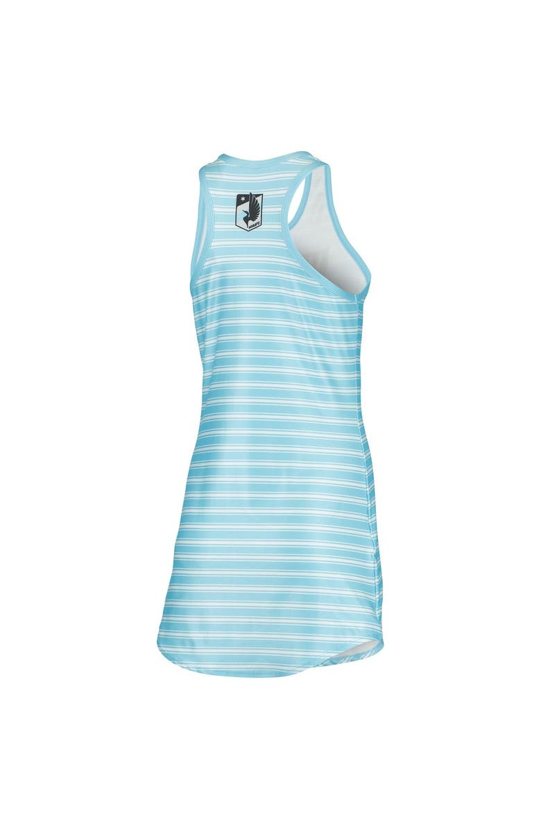 ZOOZATZ Women's ZooZatz Light Blue Minnesota United FC Striped Tank Dress, Alternate, color, 