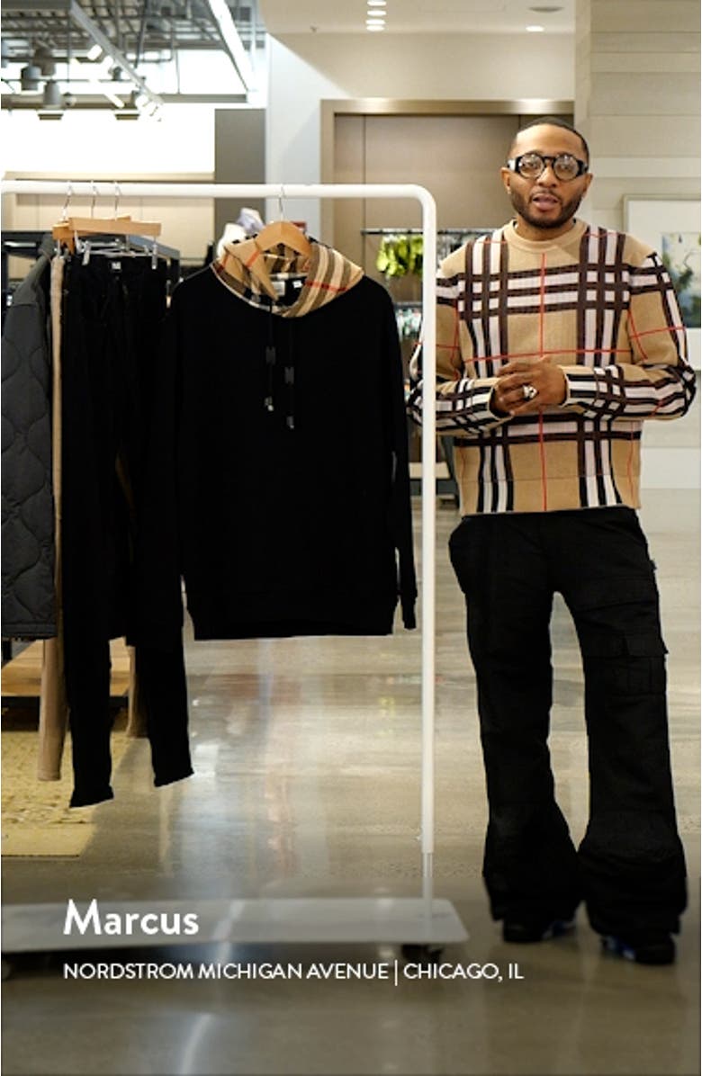 Check Cotton Blend Hoodie, sales video thumbnail