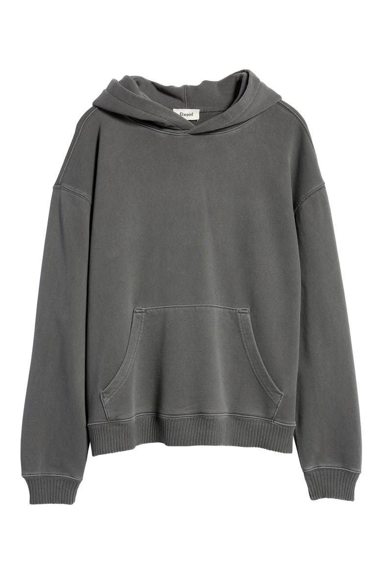 Core Oversize Organic Cotton Brushed Terry Hoodie, Alternate, color, GREY