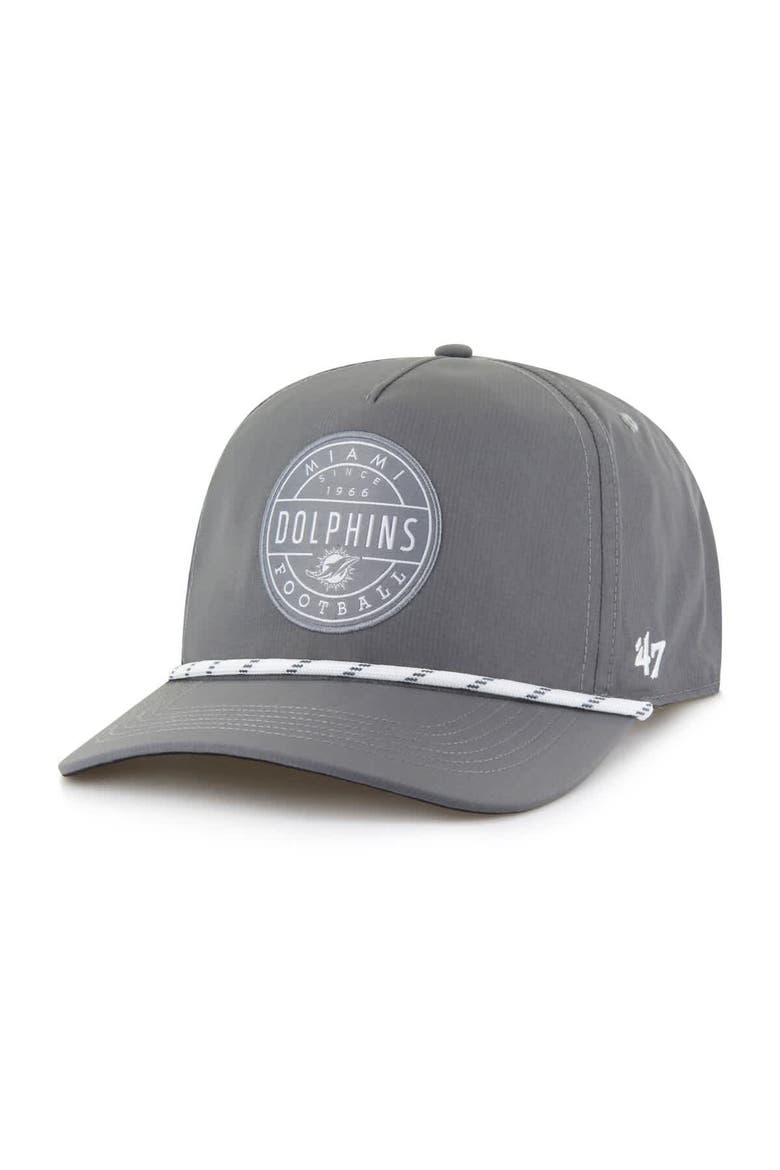 Men's '47  Gray Miami Dolphins Suburbia Hitch Adjustable Hat, Main, color, Gray