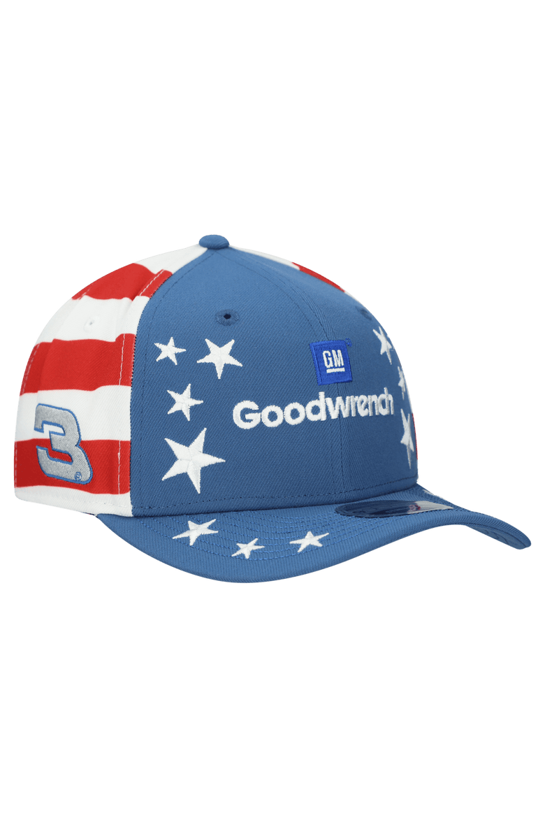Men's New Era Blue Dale Earnhardt COOLERA 9SEVENTY Flag Adjustable Hat, Main, color, Blue