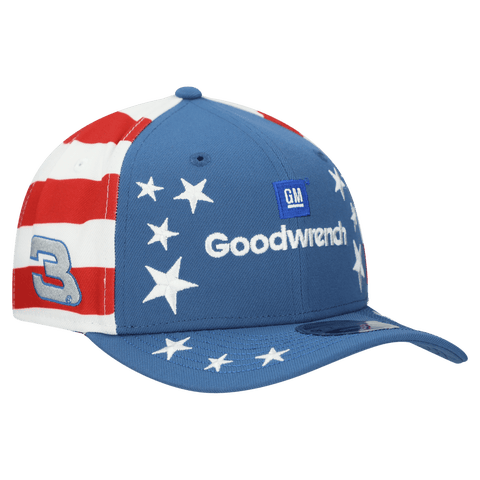 Men's New Era Blue Dale Earnhardt COOLERA 9SEVENTY Flag Adjustable Hat