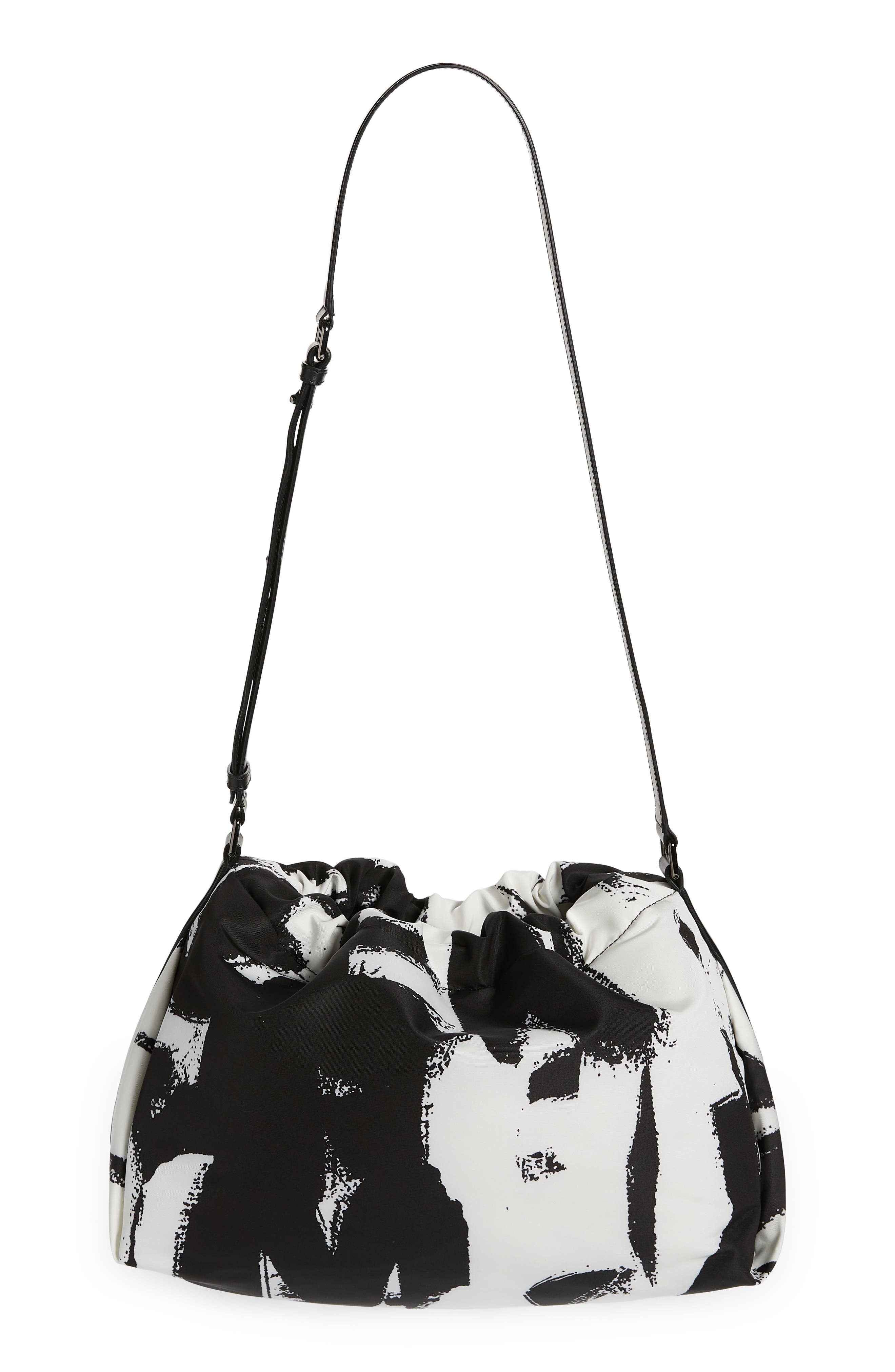 McQueen The Ball Bundle Graffiti Nylon Shoulder Bag, Alternate, color, 
