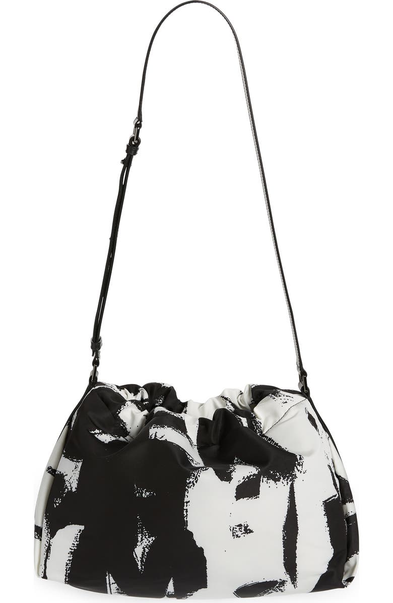 McQueen The Ball Bundle Graffiti Nylon Shoulder Bag, Alternate, color,