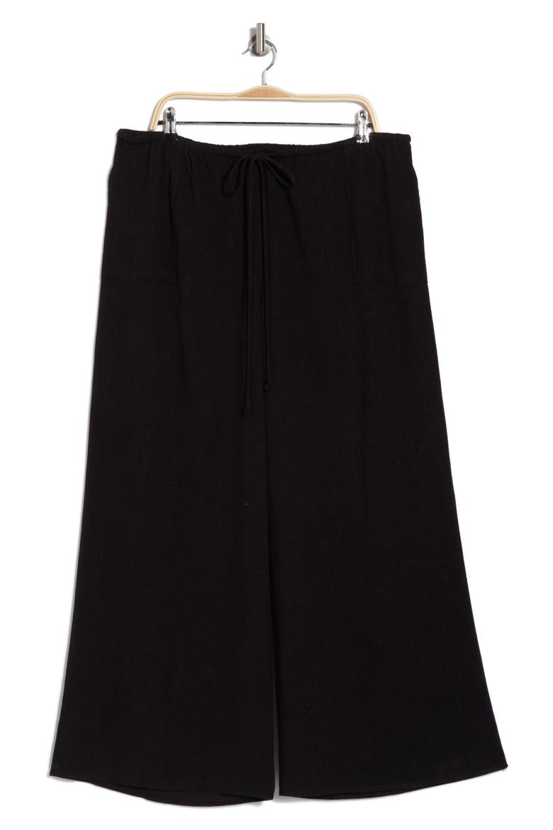 Relaxed Wide Leg Pants, Alternate, color, BLACK