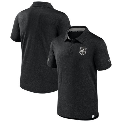 Men's Fanatics Branded  Black Los Angeles Kings Authentic Pro Jacquard Polo