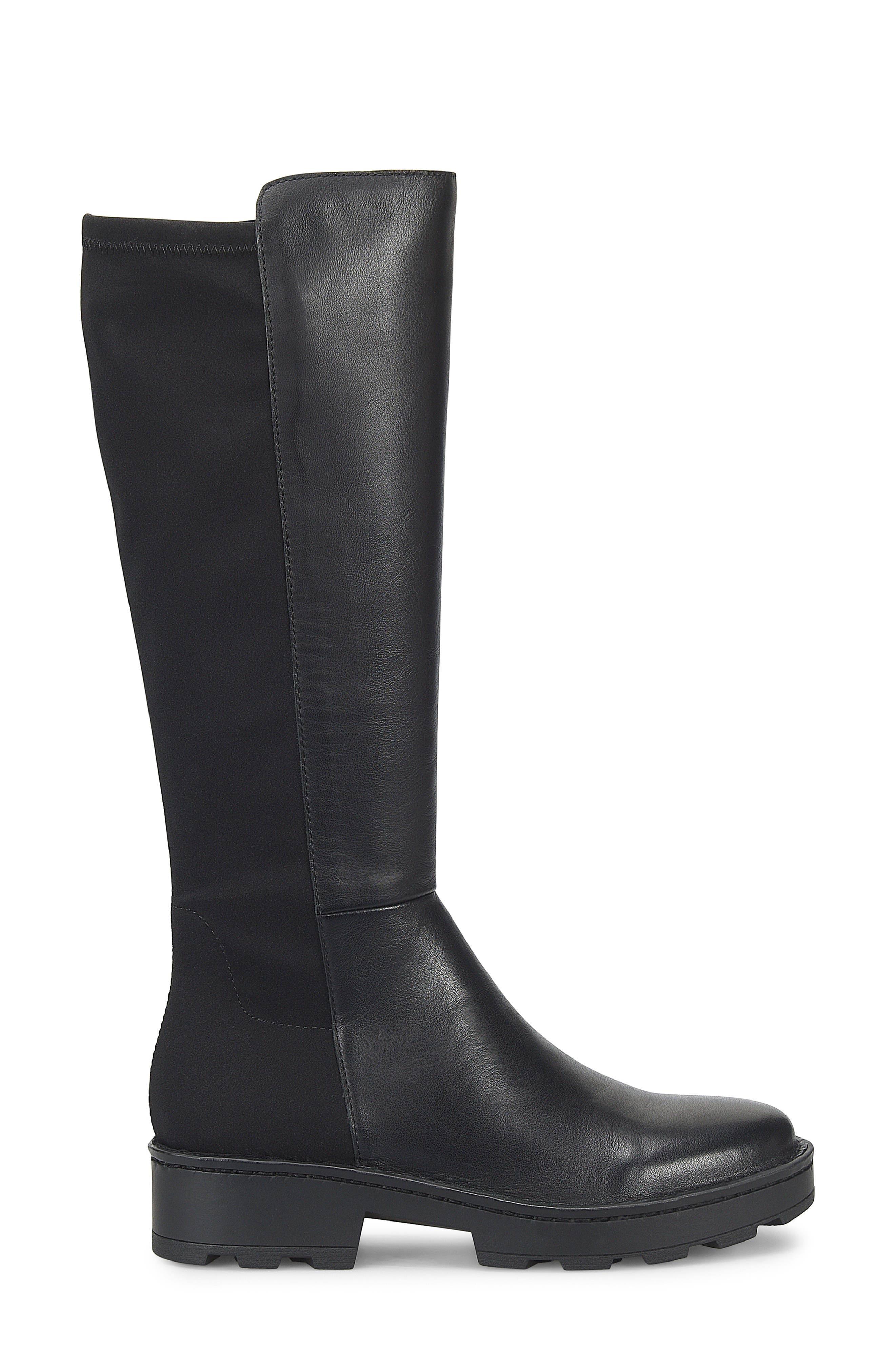 Børn Caraway Knee High Boot, Alternate, color, Black Leather