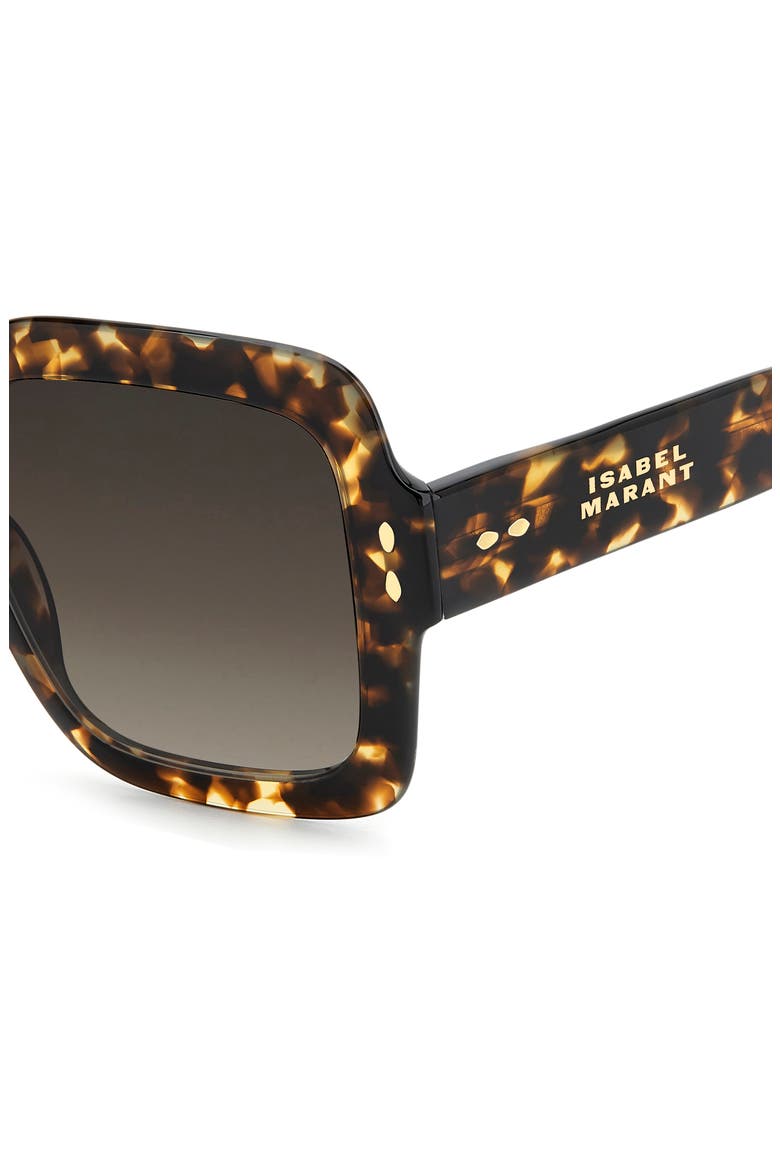 54mm Gradient Square Sunglasses, Alternate, color, HAVANA/ BROWN SF