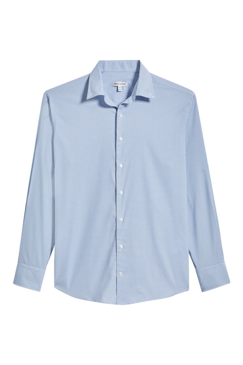 Leo Performance Twill Sport Shirt, Alternate, color, BLUE FREESIA
