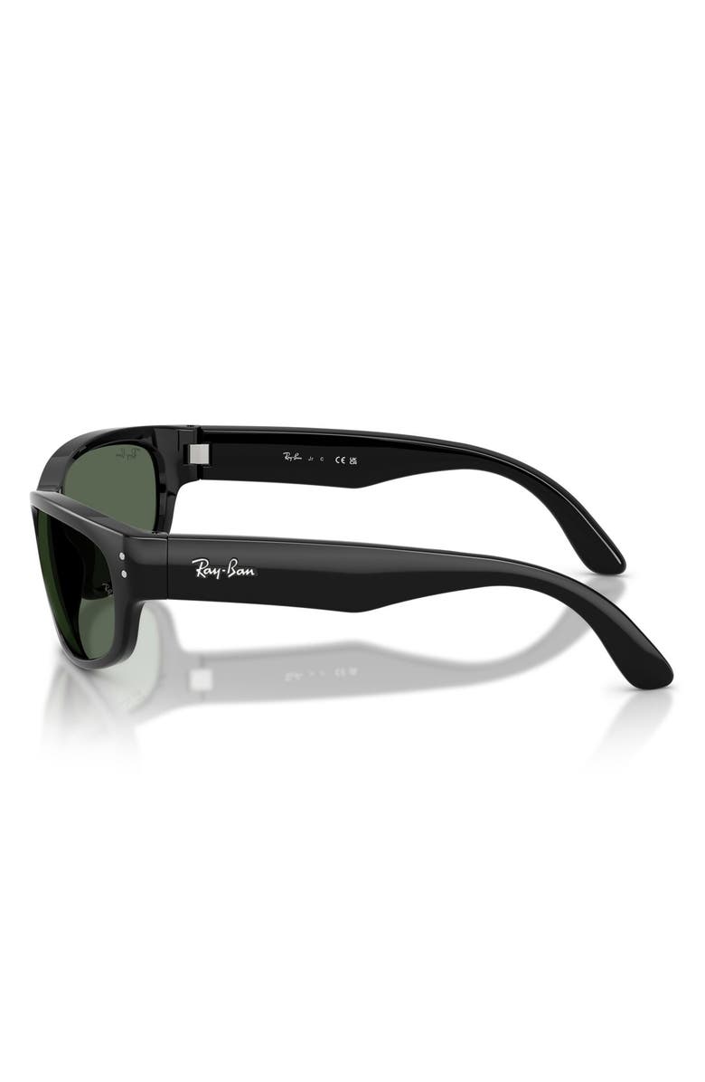 Ray-Ban Kids' 55mm Pillow Sunglasses, Alternate, color, Black / Dark Green