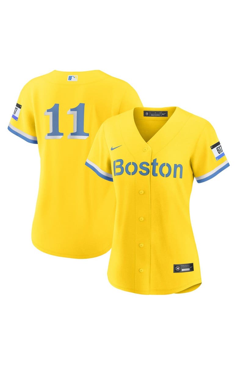 Nike Women's Nike Rafael Devers Gold Boston Red Sox City Connect Replica Player Jersey, Main, color, Gold