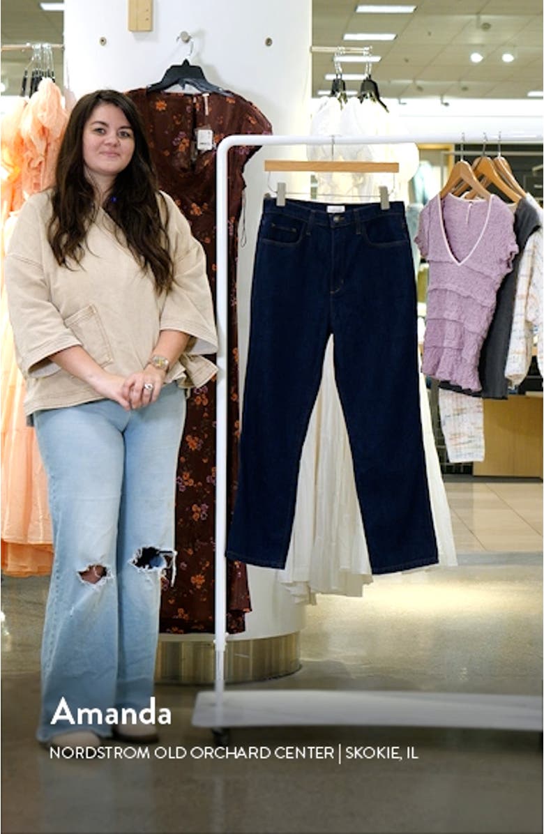 The Valentina High Waist Ankle Straight Leg Jeans, sales video thumbnail