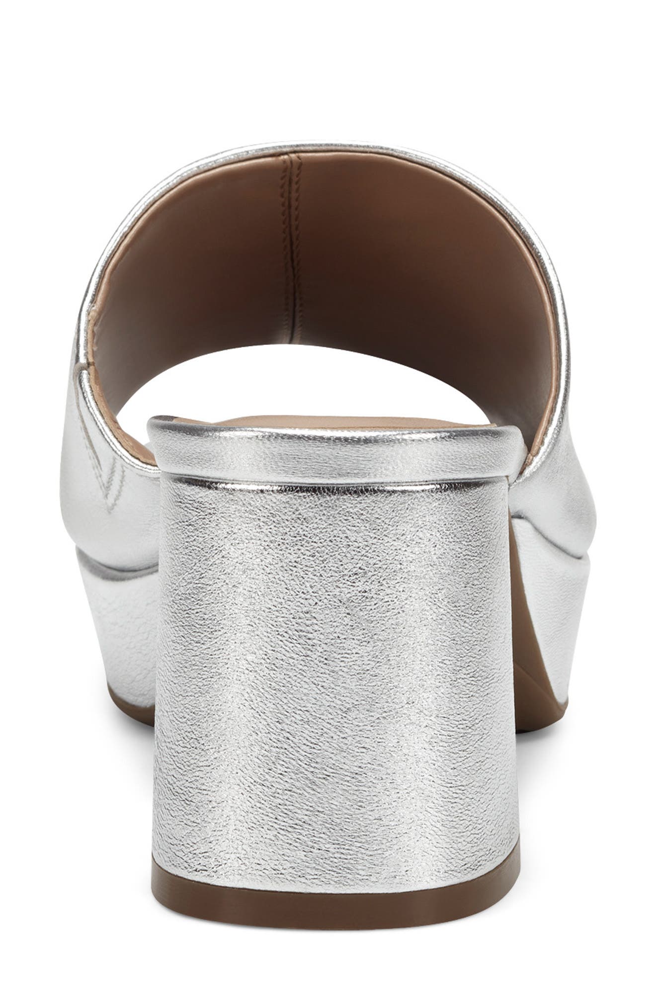 Cassy Slide Sandal, Alternate, color, SILVER METALLIC LEATHER