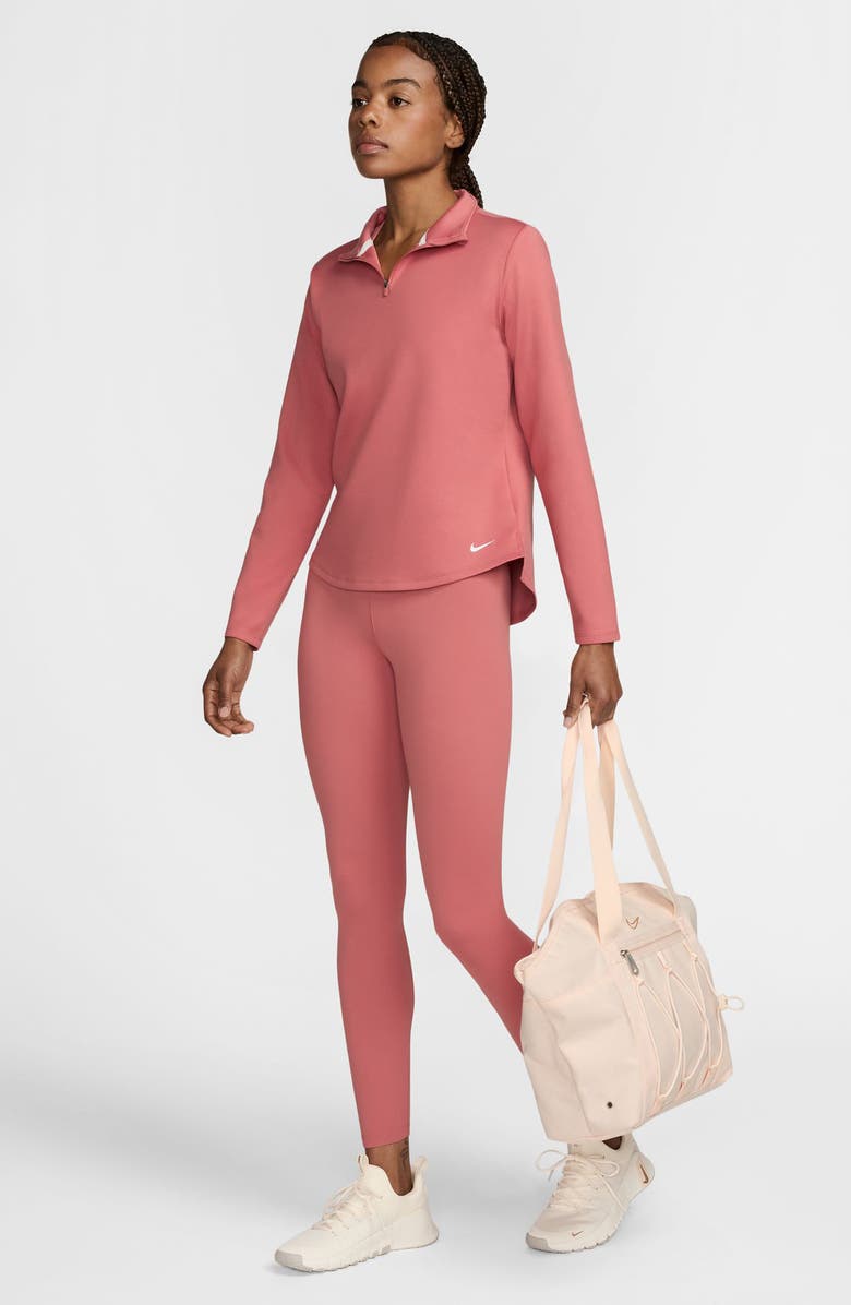 Nike Therma-FIT One Long Sleeve Half Zip Pullover, Alternate, color, Pink/ White