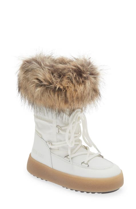 Moon Boot deals Women Cold Weather Snow Winter Vinile Met Boots New White Sz 13.5/2.5