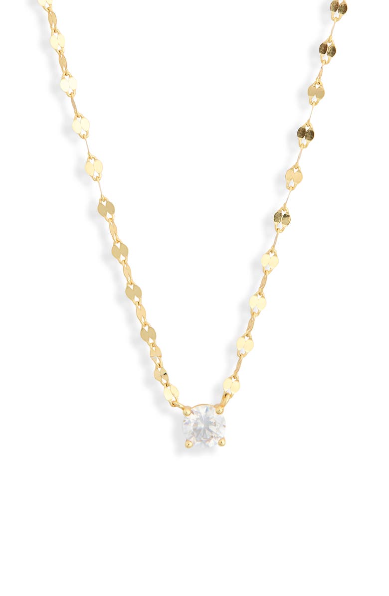 Argento Vivo Sterling Silver CZ Coffee Bean Chain Pendant, Alternate, color, Gold