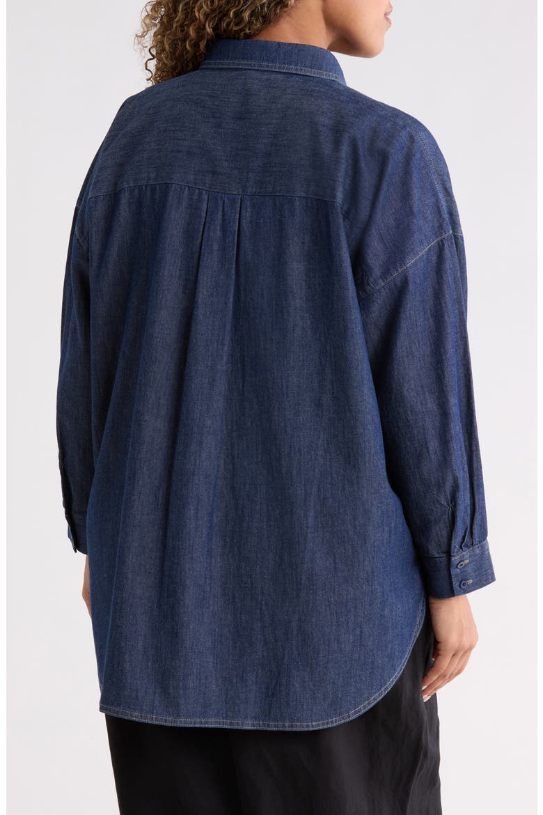Classic Collar Organic Cotton Shirt, Alternate, color, DARK INDIGO