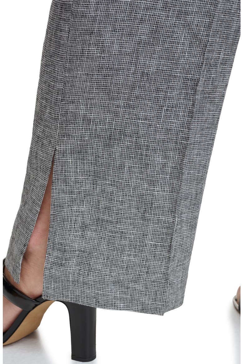 Mini Windowpane Wide Leg Pants, Alternate, color, BLACK/ WHITE