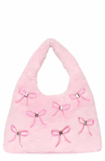 Kids' Bow Print Plush Mini Hobo