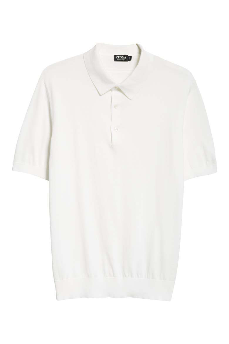 Premium Cotton Sweater Polo, Alternate, color, WHITE