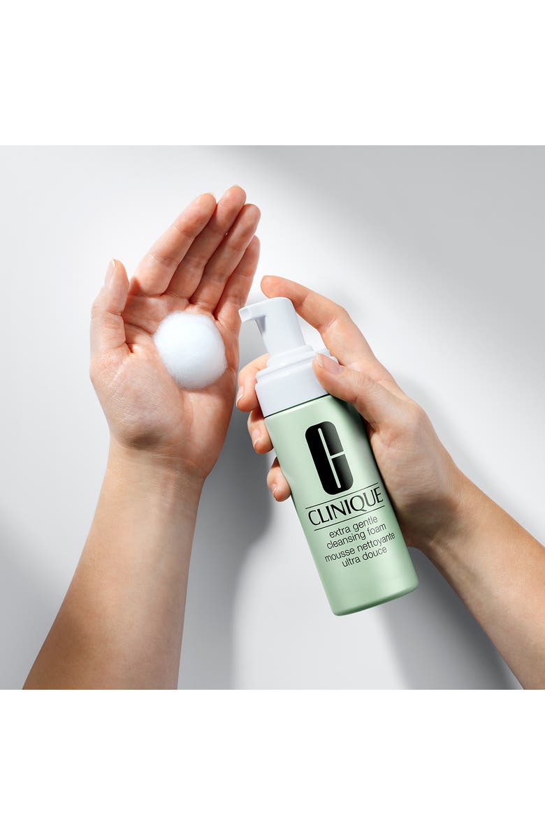 Clinique Extra Gentle Cleansing Foam for Dry + Sensitive Skin, Alternate, color, 