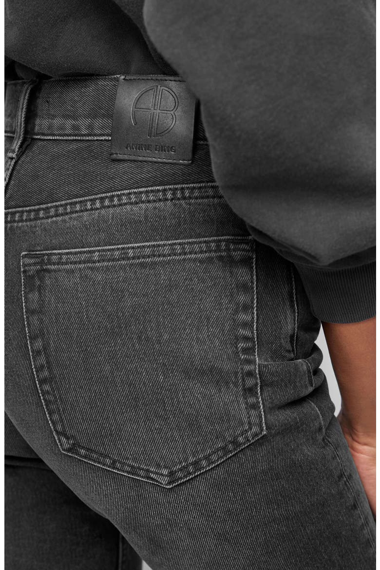 Phoebe Raw Hem Denim Shorts, Alternate, color, CHARCOAL