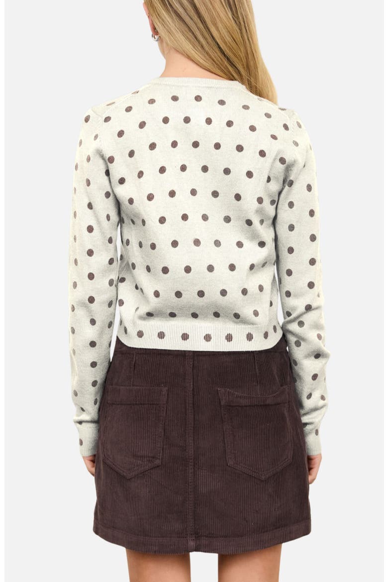 Polka Dot Cardigan, Alternate, color, CREAM