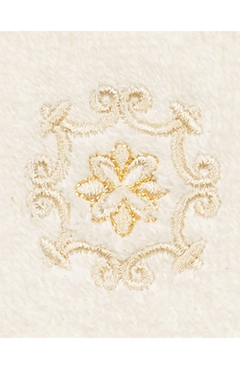 Linum Home Textiles Alyssa Embellished Washcloth - Set of 2 - Cream, Alternate, color, Cream
