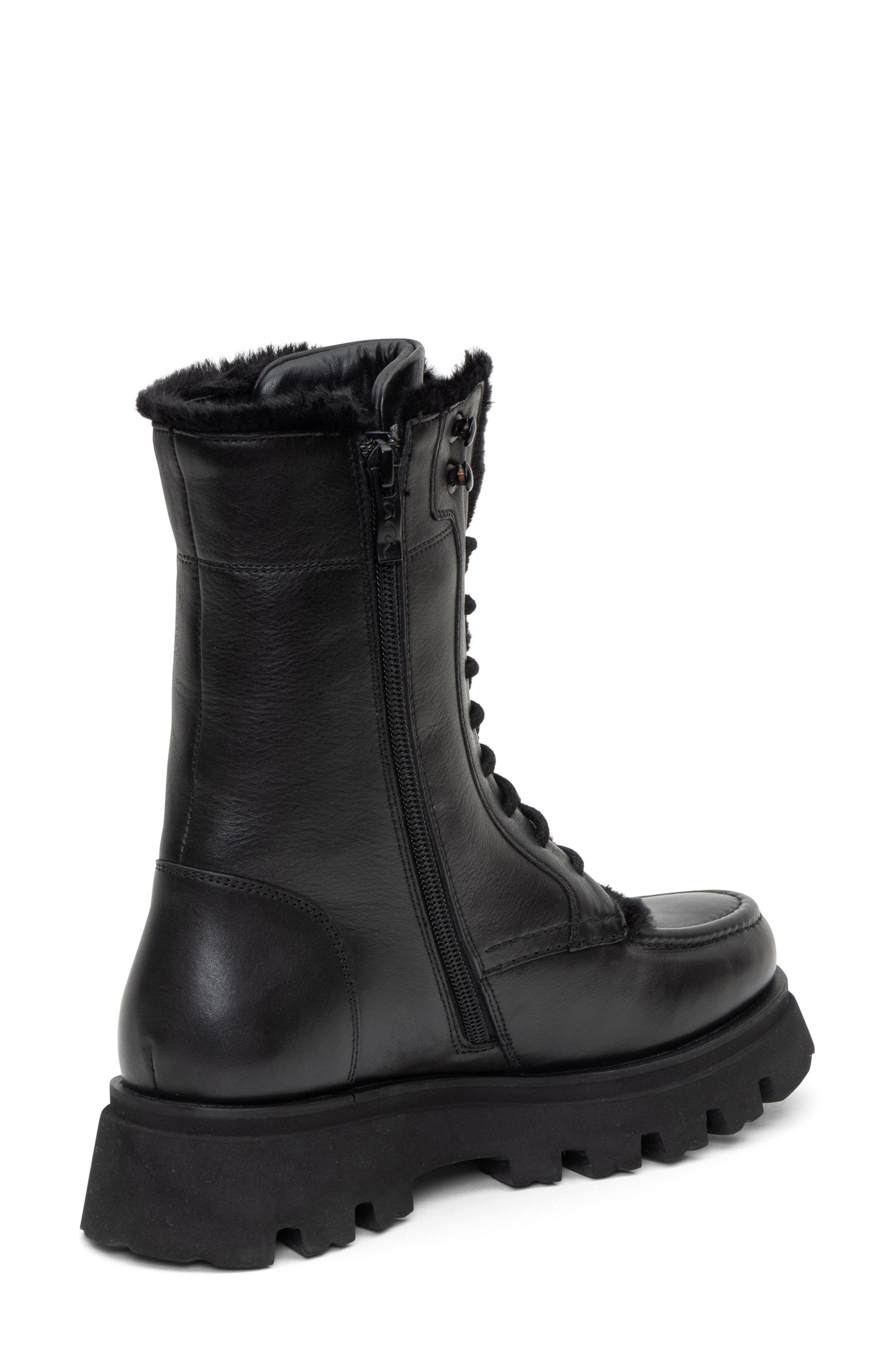 ara Kaiza Faux Fur Lined Combat Boot, Alternate, color, 