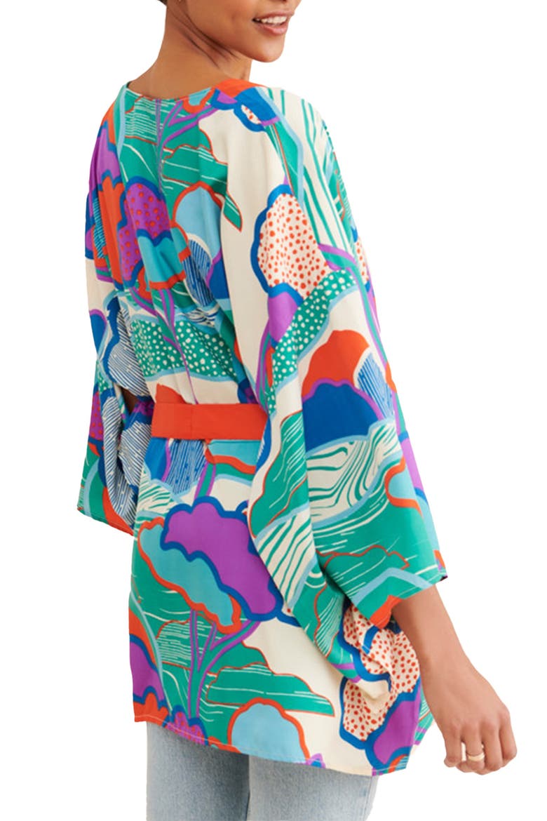 Blob Pattern Ruana, Alternate, color, ASSORTED COLOR