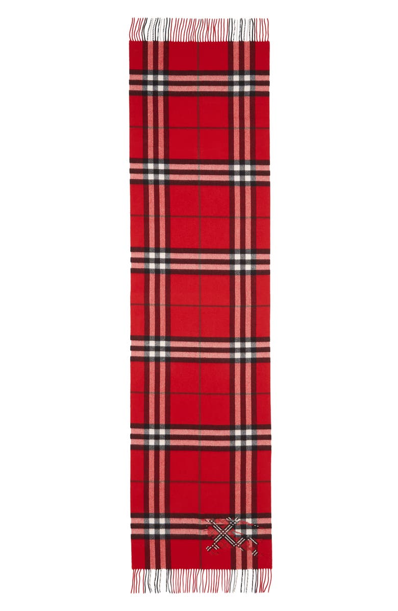 Burberry Wide Cross Stitch EKD Check Cashmere Scarf | Nordstrom