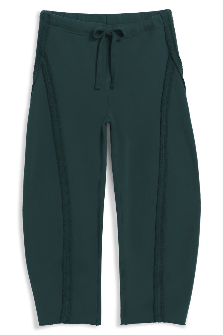 Bibi Barrel Leg Cotton Pants, Main, color, PINE