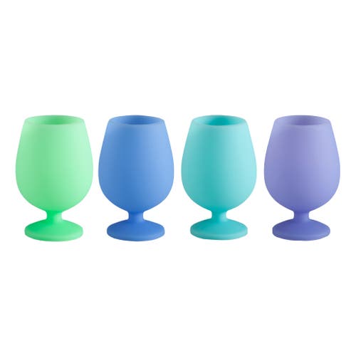 Porter Green Stemm | Silicone Unbreakable Wine Glasses In Multi