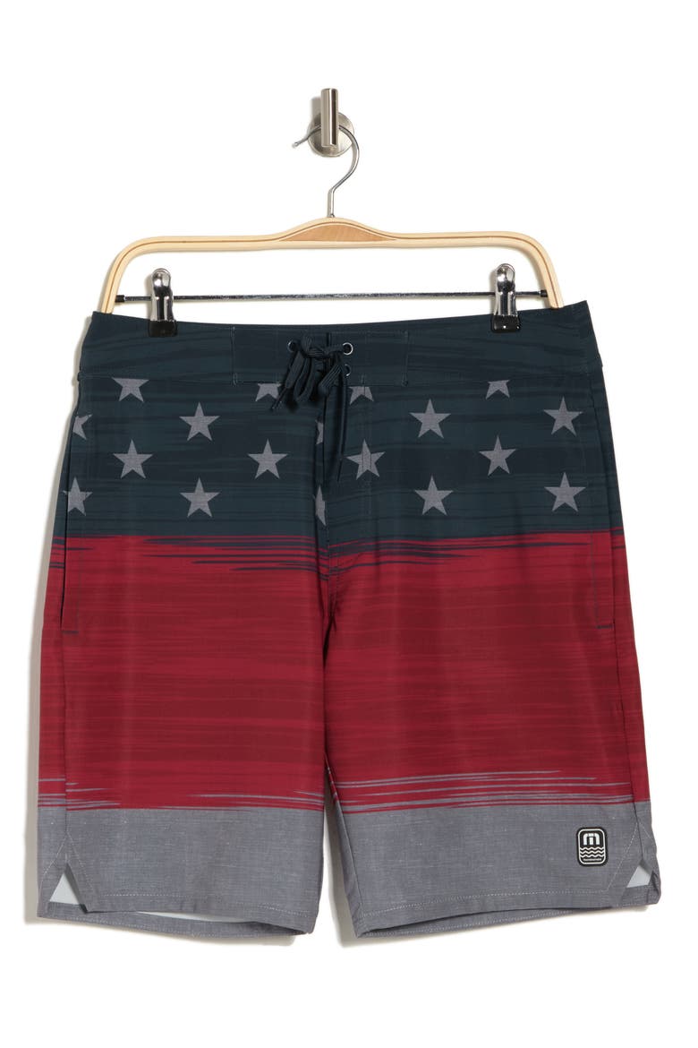 Starboard Shores Swimming Trunks, Alternate, color, HEATHER BLUE NIGHTS