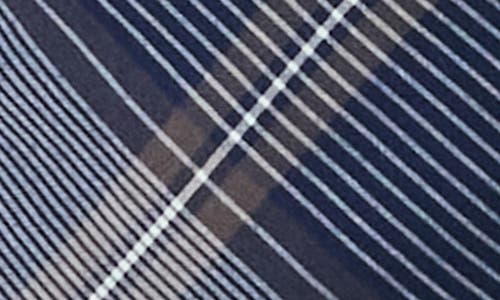 Nic + Zoe Nic+zoe Line It Up Split Neck Top In Indigo Multi