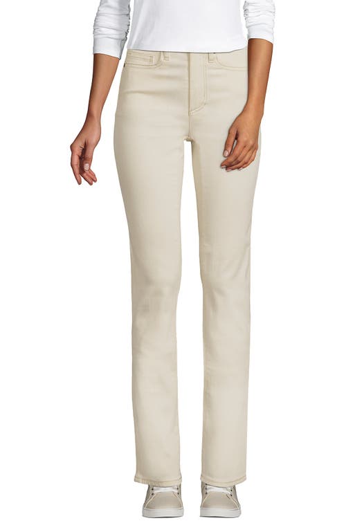 LANDS' END LANDS' END RECOVER HIGH RISE STRAIGHT LEG BLUE JEANS