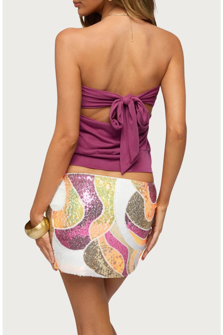 Lanah Strapless Back Cutout Top, Alternate, color, PURPLE
