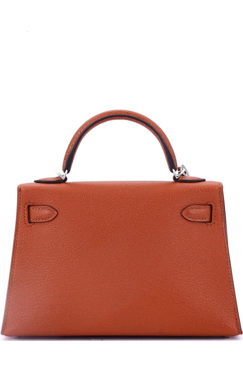 Pre-Owned Hermes Kelly Mini II Amazone Handbag Brown Chevre Mysore with Palladium Hardware 20, Alternate, color,
