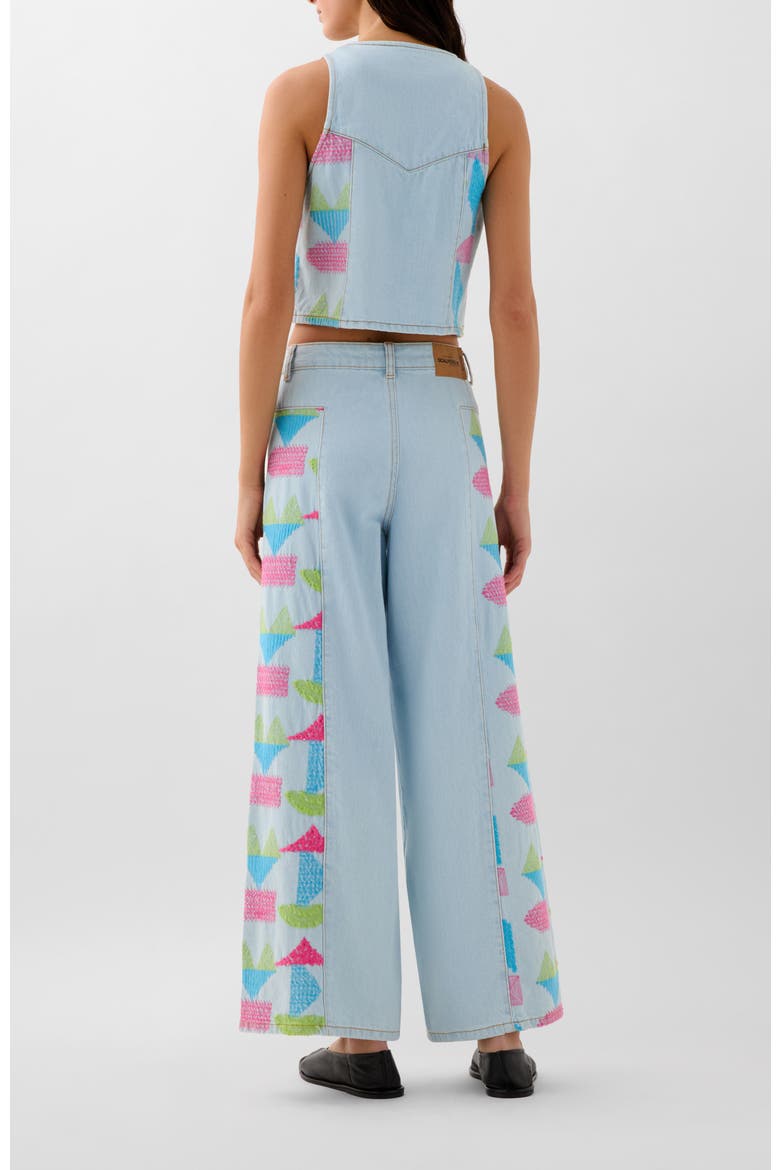 Culotte Embside Denim Pant, Alternate, color, Lightblue