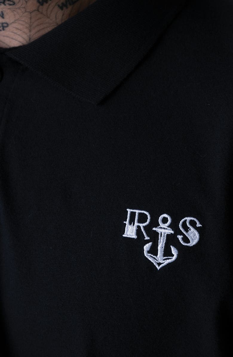 Dickies Ronnie Sandoval Long Sleeve Polo, Alternate, color, Knit Black