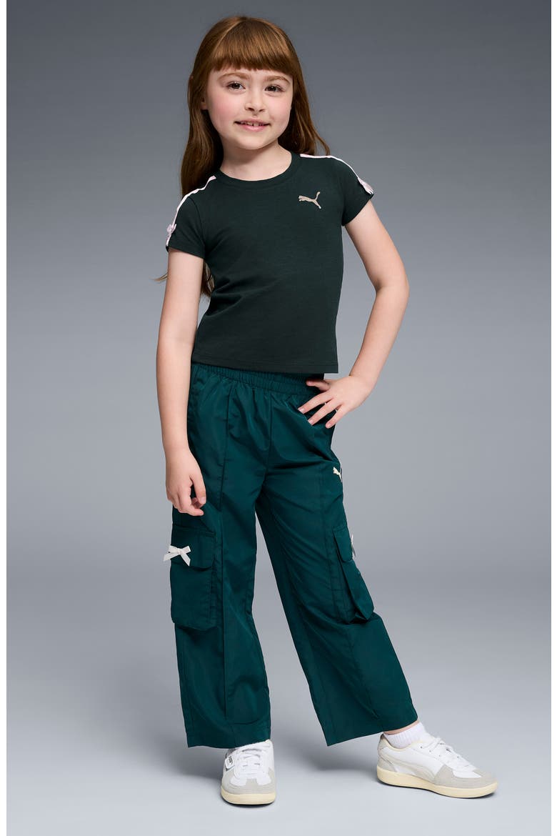 Kids' Bow Society Stretch Cotton T-Shirt, Alternate, color, GREEN TERRAIN