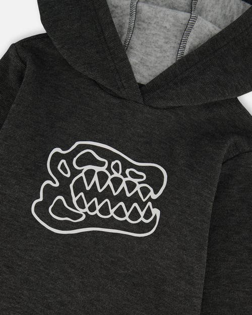 Deux Par Deux Long Sleeve Super Soft Brushed Jersey Hooded Sweatshirt In Black