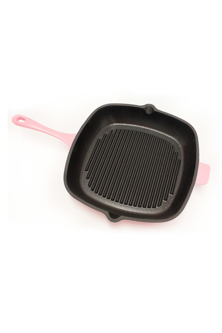 Pink Neo Cast Iron 11" Square Grill Pan, Alternate, color, PINK