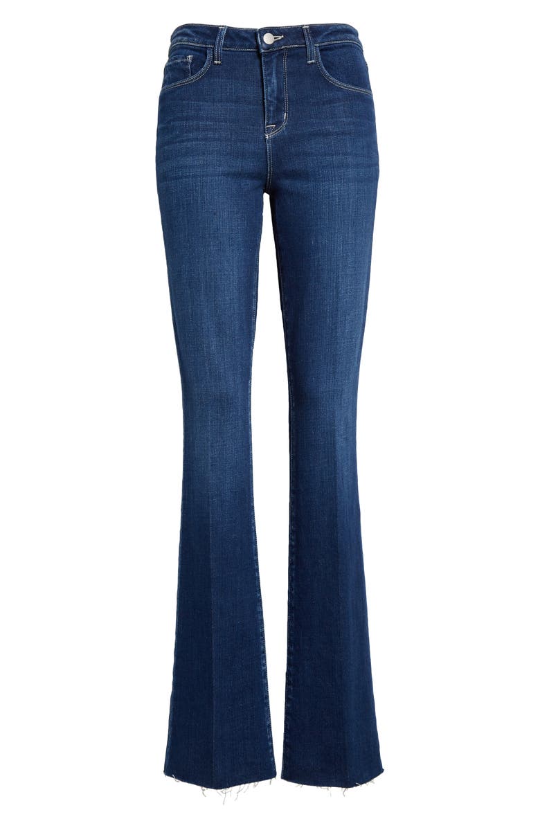 L'AGENCE Ruth Raw Hem Straight Leg Jeans, Alternate, color, Sutton