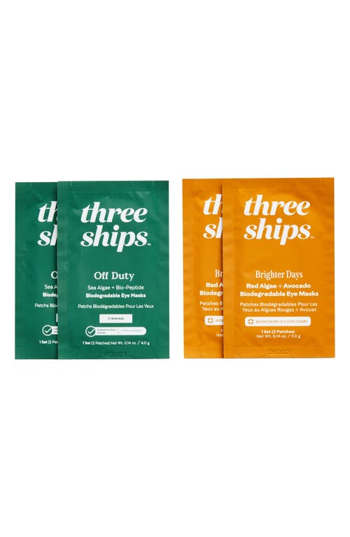 Three Ships Bright Tight Biodegradable Eye Mask Quartet Kit In Transparent