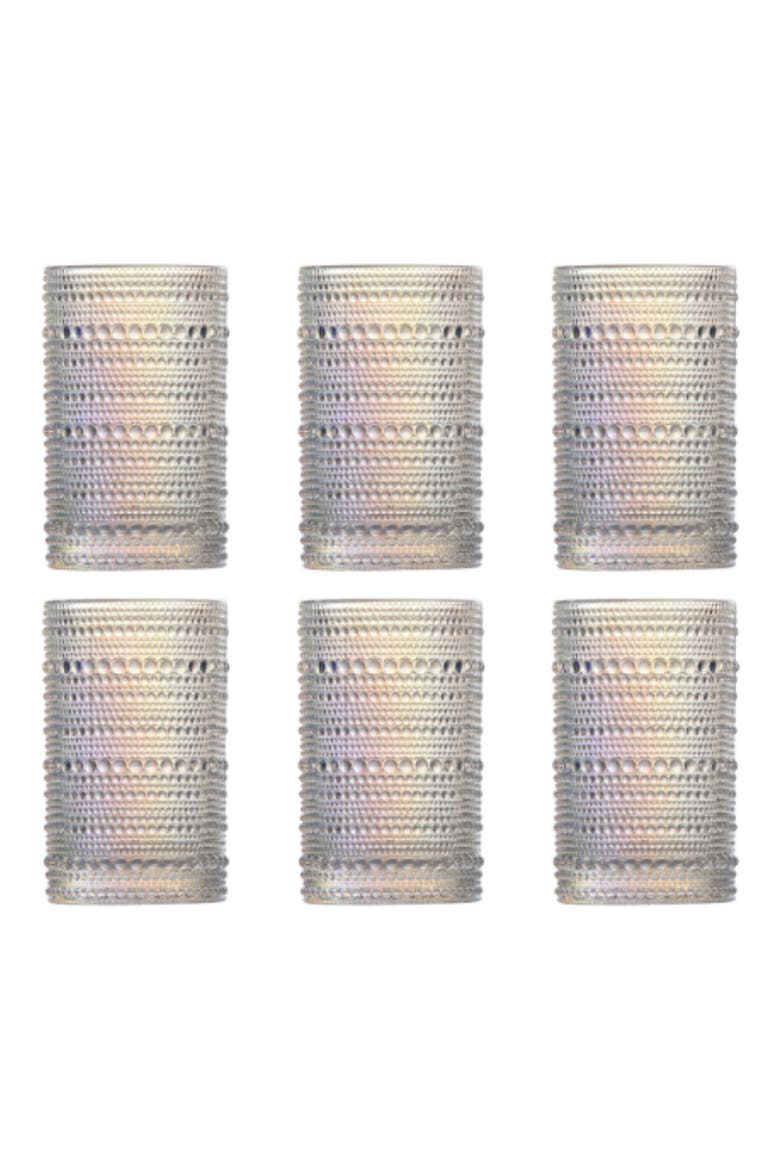 Jupiter Set of 6 Beverage Glasses, Main, color, IRIDESCENT