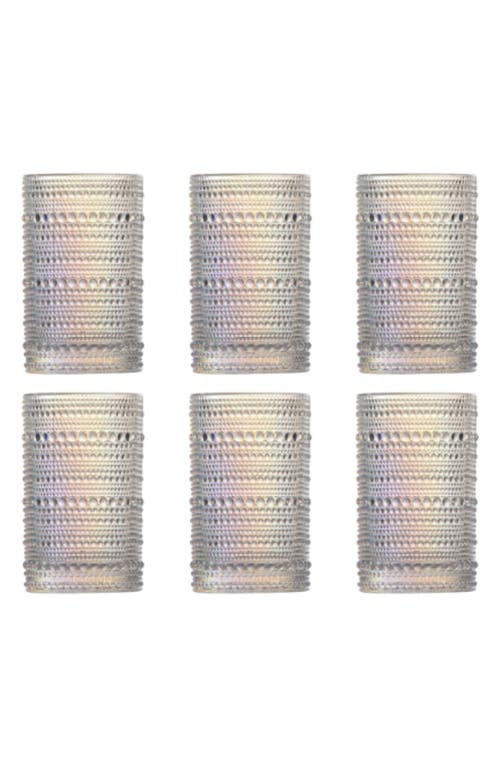 Fortessa Jupiter Set Of 6 Beverage Glasses In Iridescent