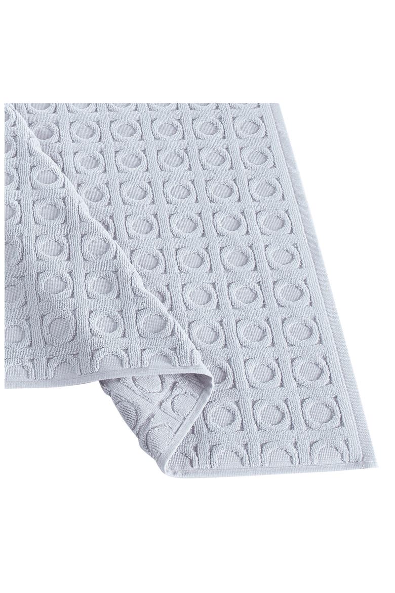 Circle in Square Bath Mat, Alternate, color, SILVER
