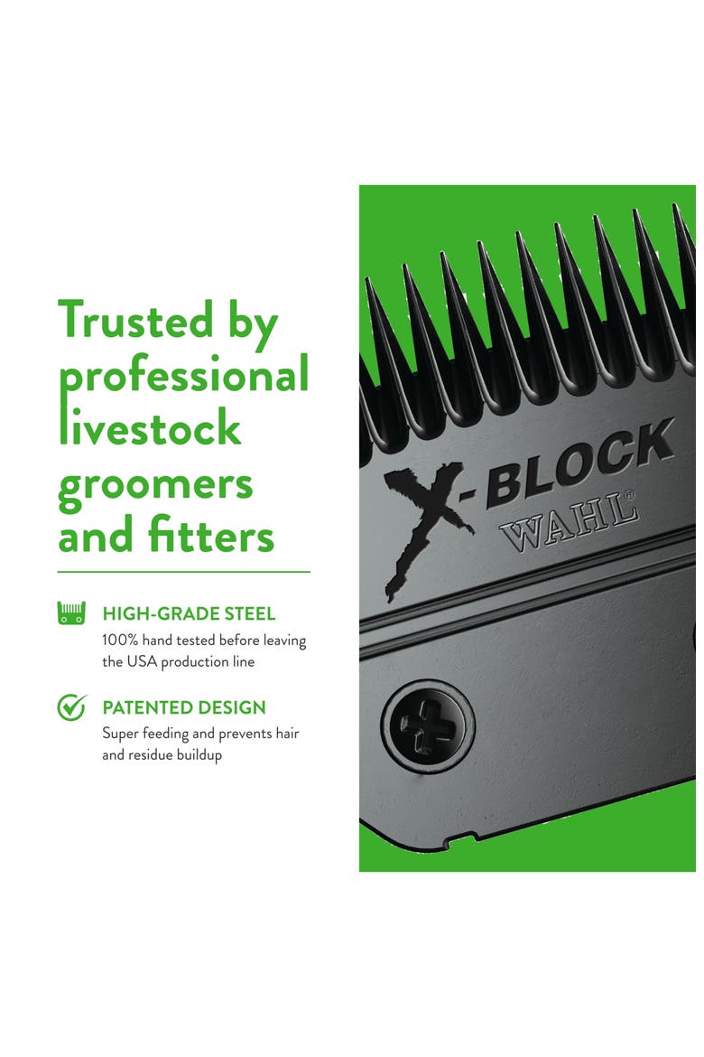 X-block supreme detachable blade for cattle and sheep, Alternate, color, Black