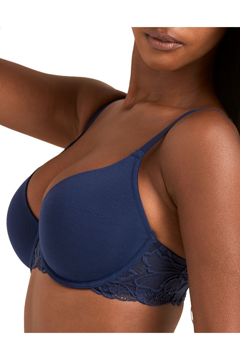 Teagan Contour Full Coverage Bra, Alternate, color, Dark blue